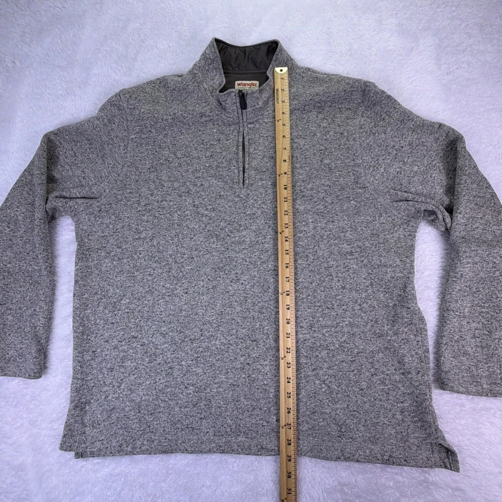 Wrangler Authentics Men's 2XL/2TG‎ Pullover Sweater Gray 1/4 Zip